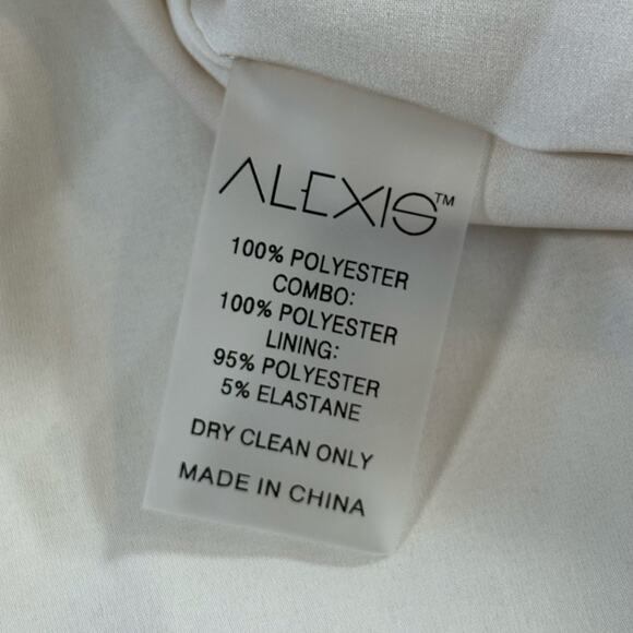 Alexis Katerina Ruffle Long-Sleeve Polka Dot Mini Dress Cream Size M $594 - Picture 9 of 10